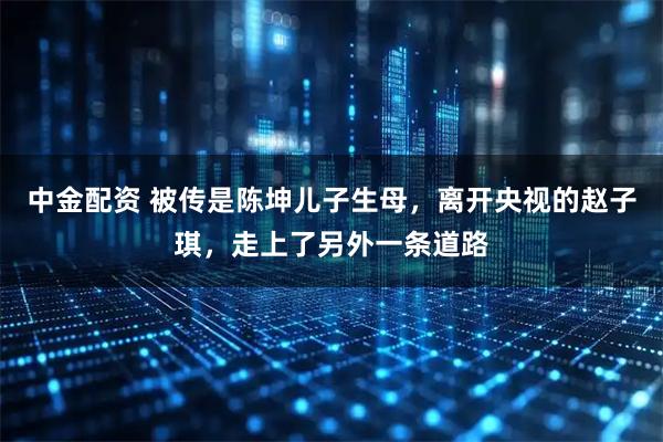 中金配资 被传是陈坤儿子生母，离开央视的赵子琪，走上了另外一条道路